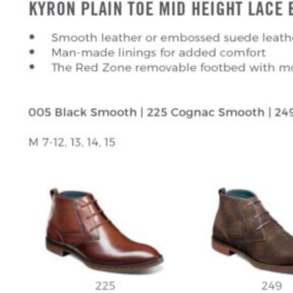 Kyron Plain Toe Mid Height Lace Boot