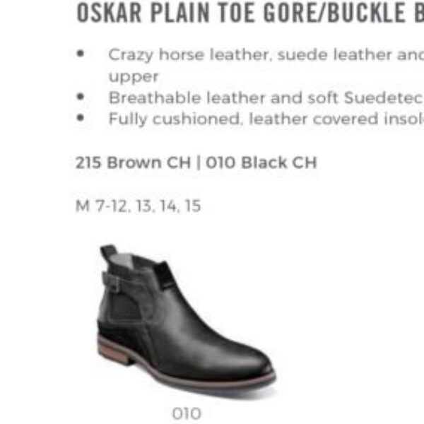 Oskar Plain Toe Gore/Buckle Boot