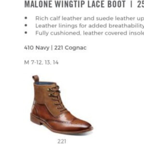 Malone Wingtip Lace Boot