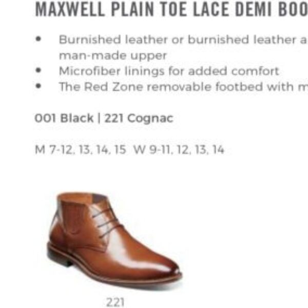 Maxwell Plain Toe Lace Demi Boot