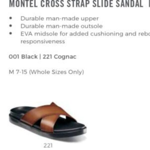 Montel Cross Strap Slide Sandal