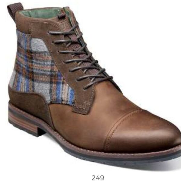 Octavius Cap Toe Inside Zip Lace Boot