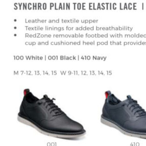 Synchro Plain Toe Elastic Lace