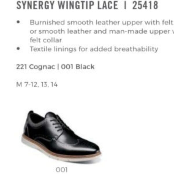 Synergy Wingtip Lace