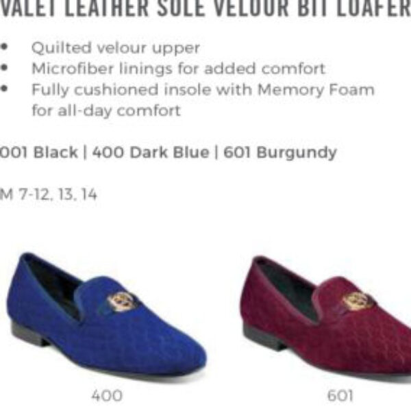 Valet Leather Sole Velour Bit Loafer