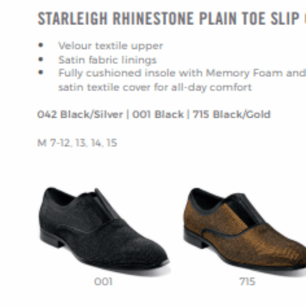 STARLEIGH RHINESTONE PLAIN TOE SLIP ON