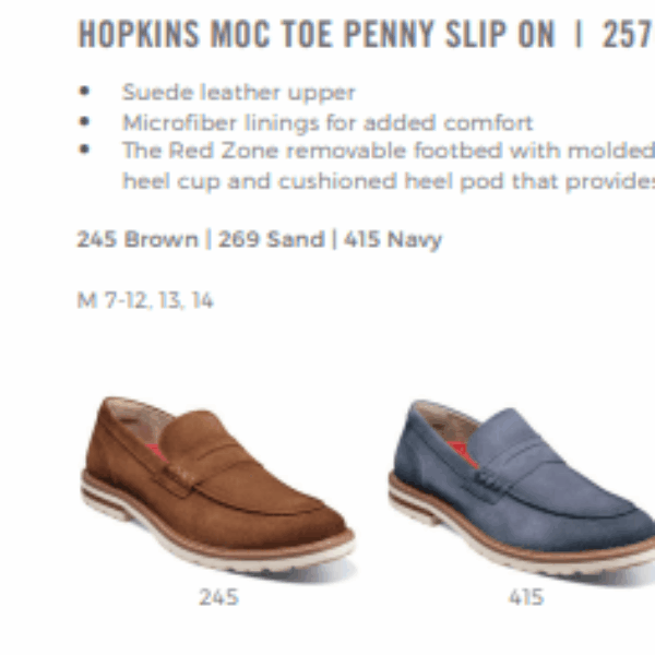 HOPKINS MOC TOE PENNY SLIP ON