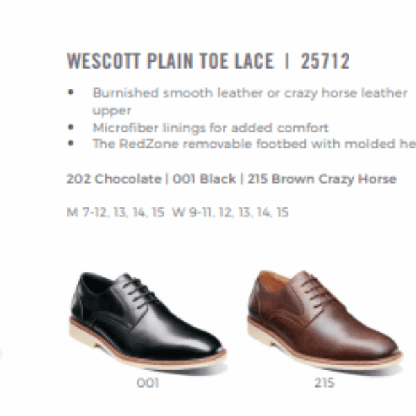 WESCOTT PLAIN TOE LACE
