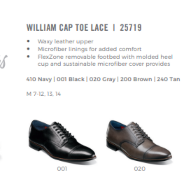 WILLIAM CAP TOE LACE