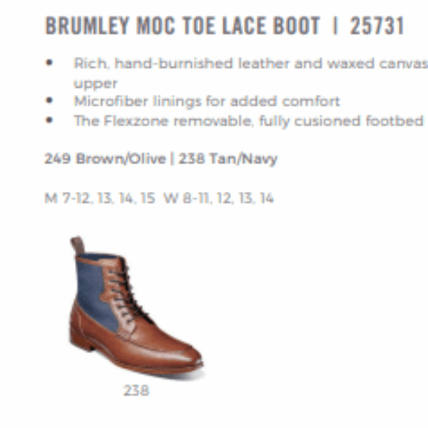 BRUMLEY MOC TOE LACE BOOT