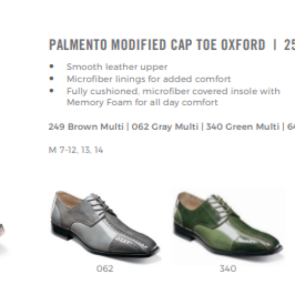 PALMENTO MODIFIED CAP TOE OXFORD