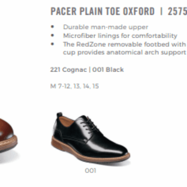 PACER PLAIN TOE OXFORD